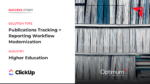 Standardizing Publications and Data Reporting Workflows for Higher Education Team with ClickUp